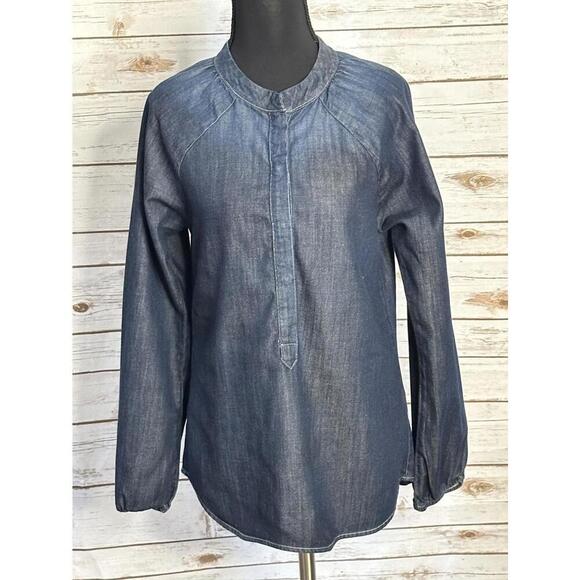 Ag Adriano Goldschmied Tops - AG Adriano Goldschmied cotton chambray long sleeve popover shirt/top Size XS